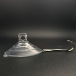 Large suction cup with metal hooks