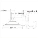 technical drawing big large suction cup hooks