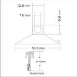 technical drawing large suction hooks