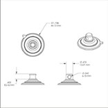 technical drawing medium kingfar suction cups with side pilot hole