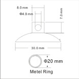 technical drawing small suction cup with keyring