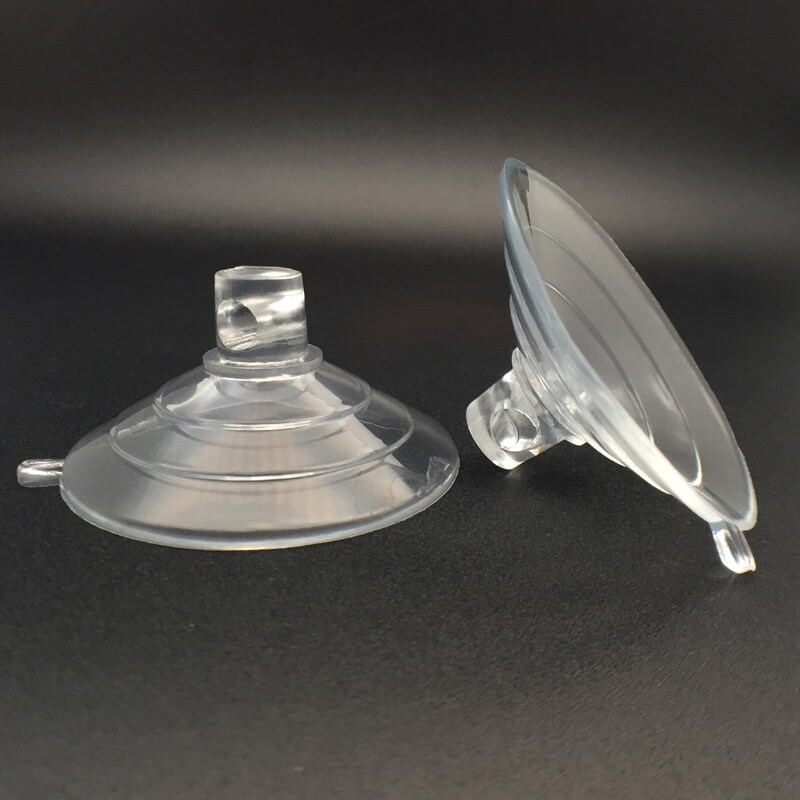 big suction cups with side pilot hole for glass