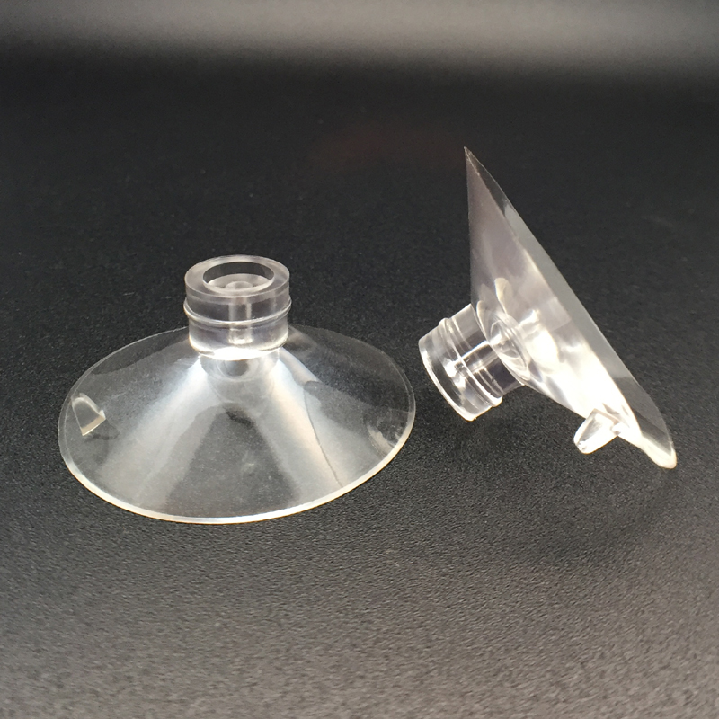 medium clear transparent suction cup top hole without studs