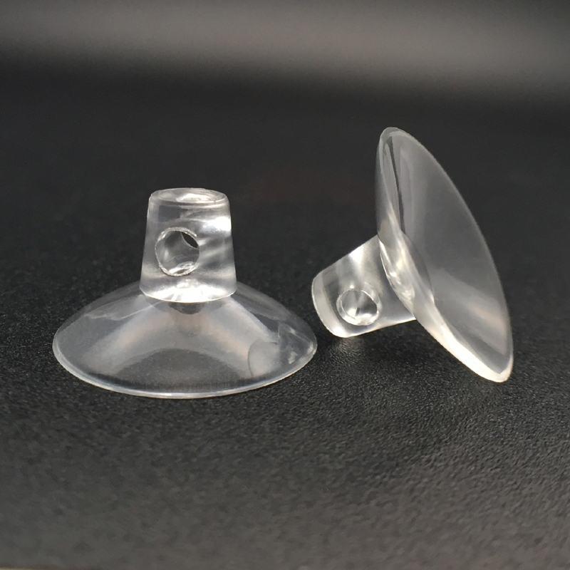 mini clear suction cups with side pilot hole