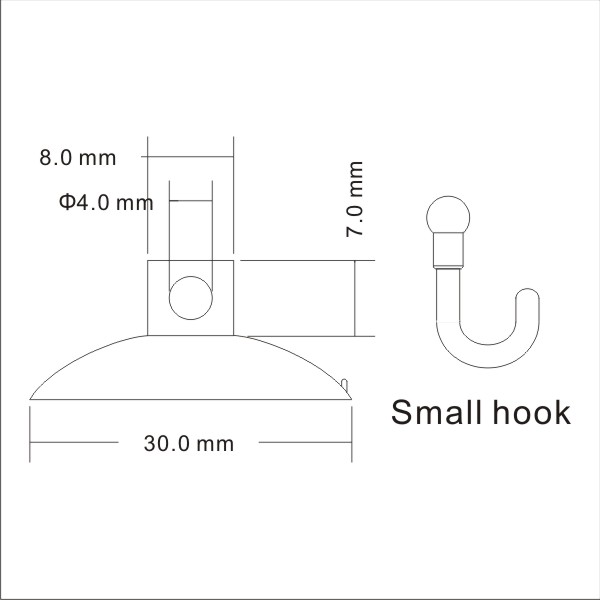 suction cups hooks 30mm