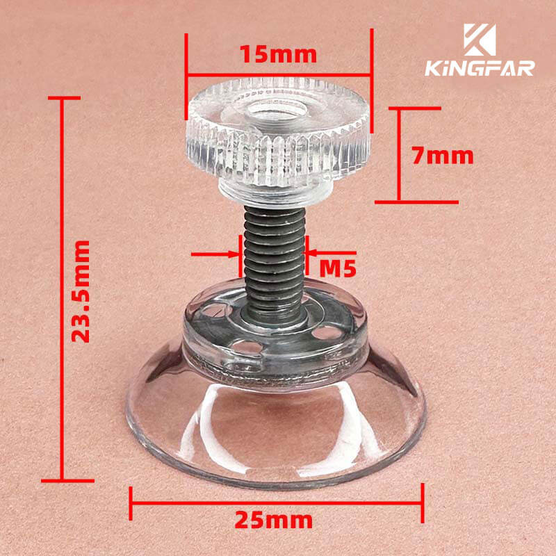 25mm suction cup screw and nut M5x15