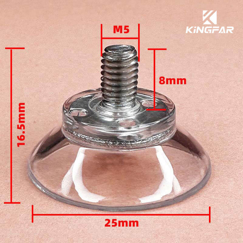 25mm suction cups screw M5x8