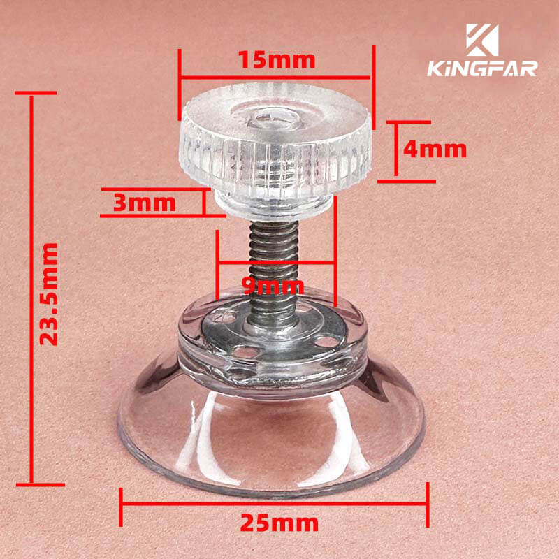 25mm suction cups screw and nut M4x15