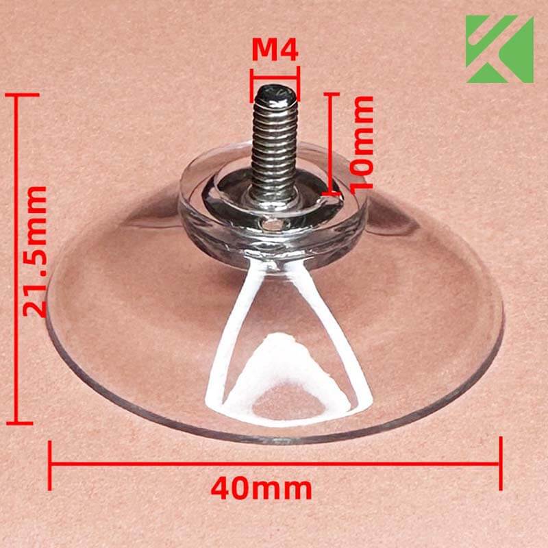 M4x10 screw on suction cup 40mm