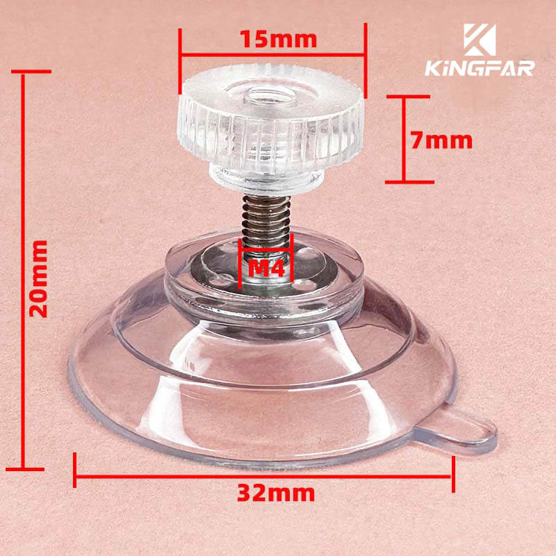 M4x10 screw suction cup with nut 32mm