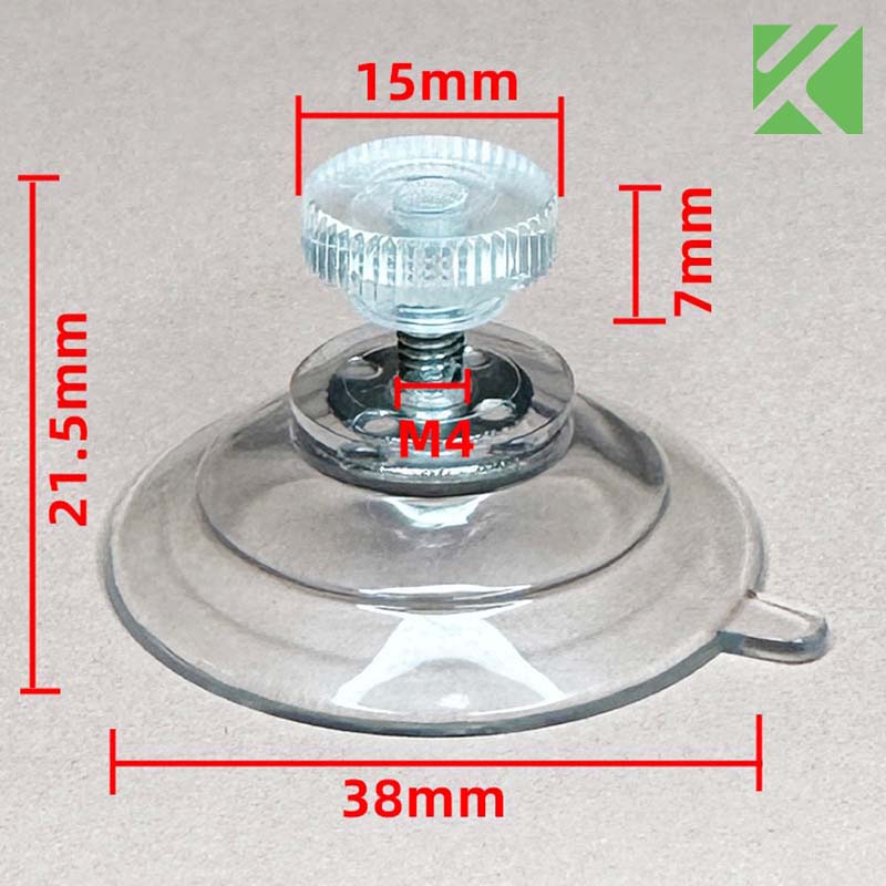 M4x10 screw suction cup with nut 38mm