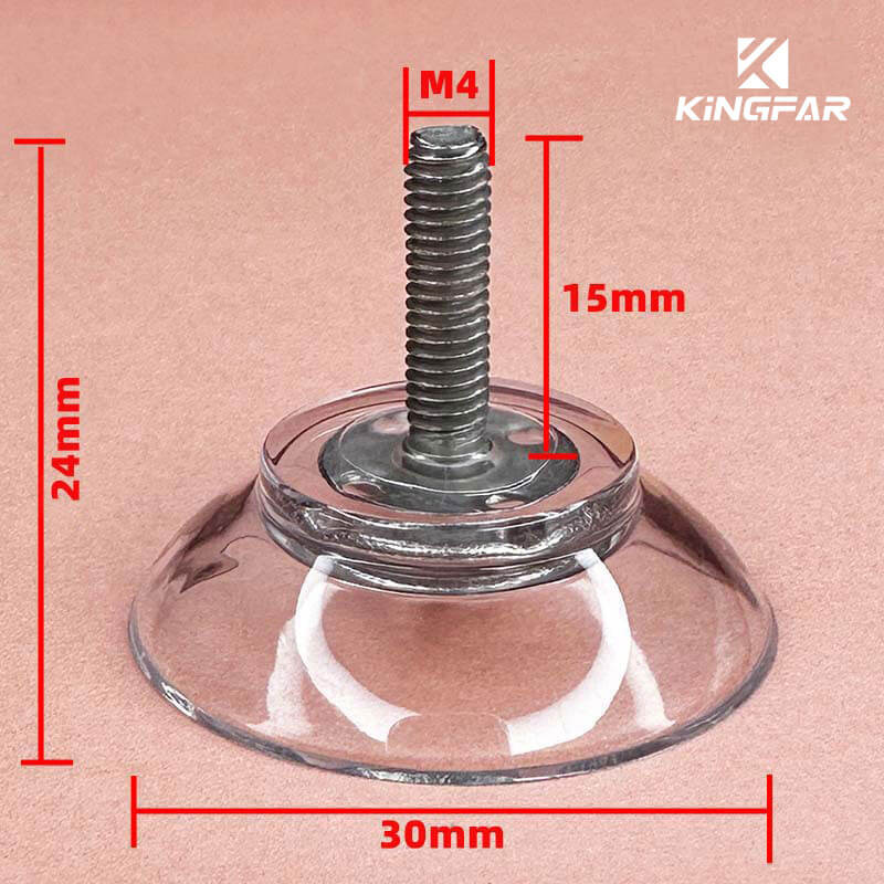 M4x15 screw in suction cup 30mm