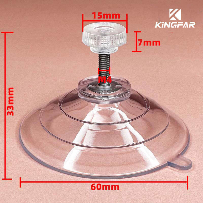 M4x15 screw-in suction cup with nut 60mm
