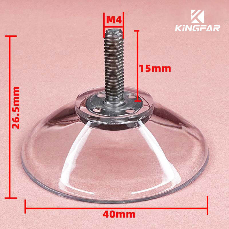 M4x15 screw on suction cup 40mm