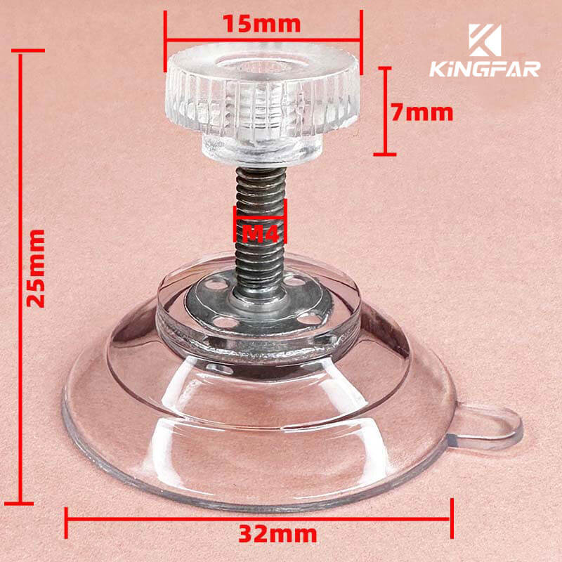 M4x15 screw suction cup with nut 32mm