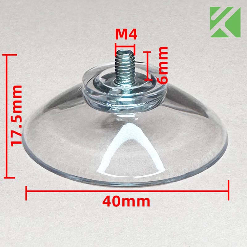 M4x6 screw on suction cup 40mm