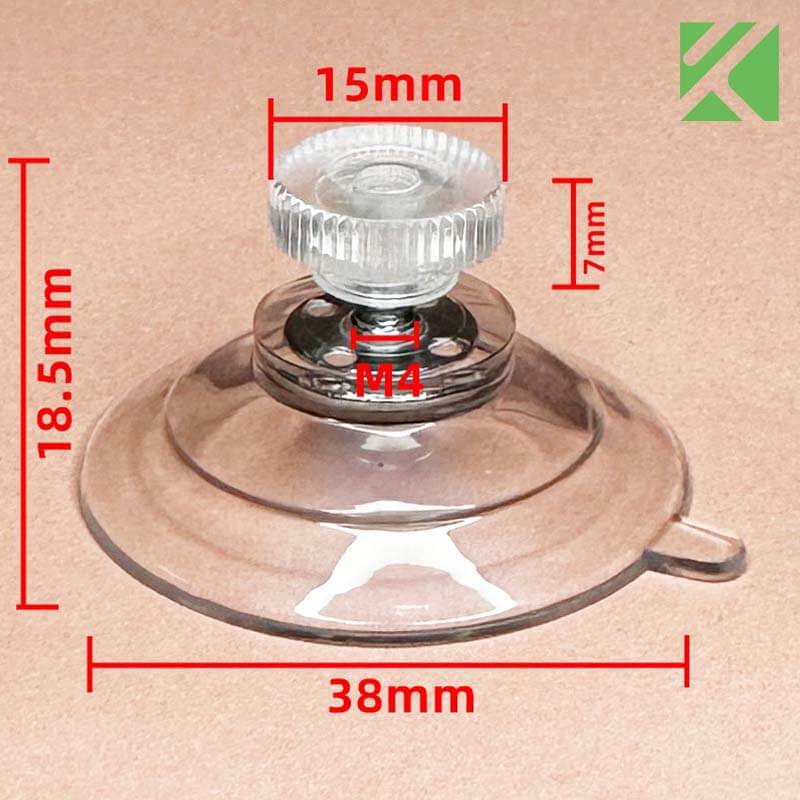 M4x6 screw suction cup with nut 38mm