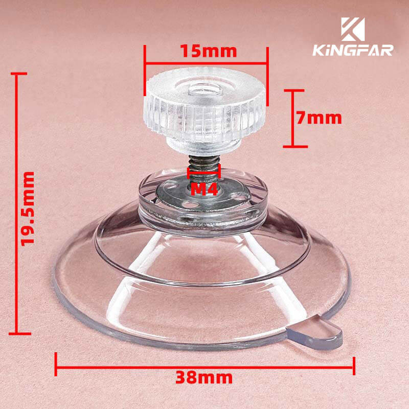 M4x8 screw suction cup with nut 38mm