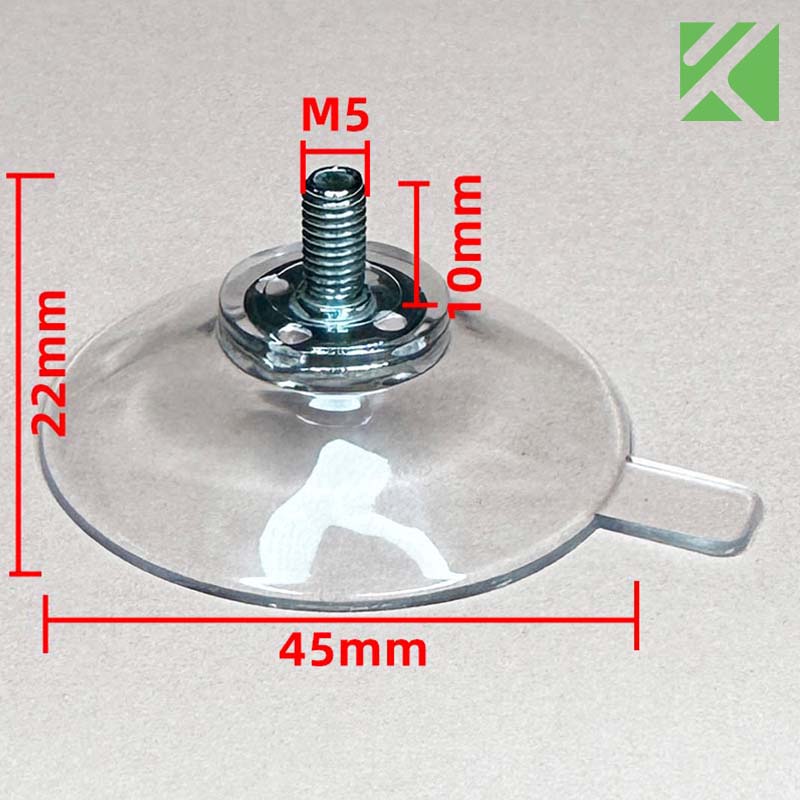 M5x10 screw in suction cup 45mm