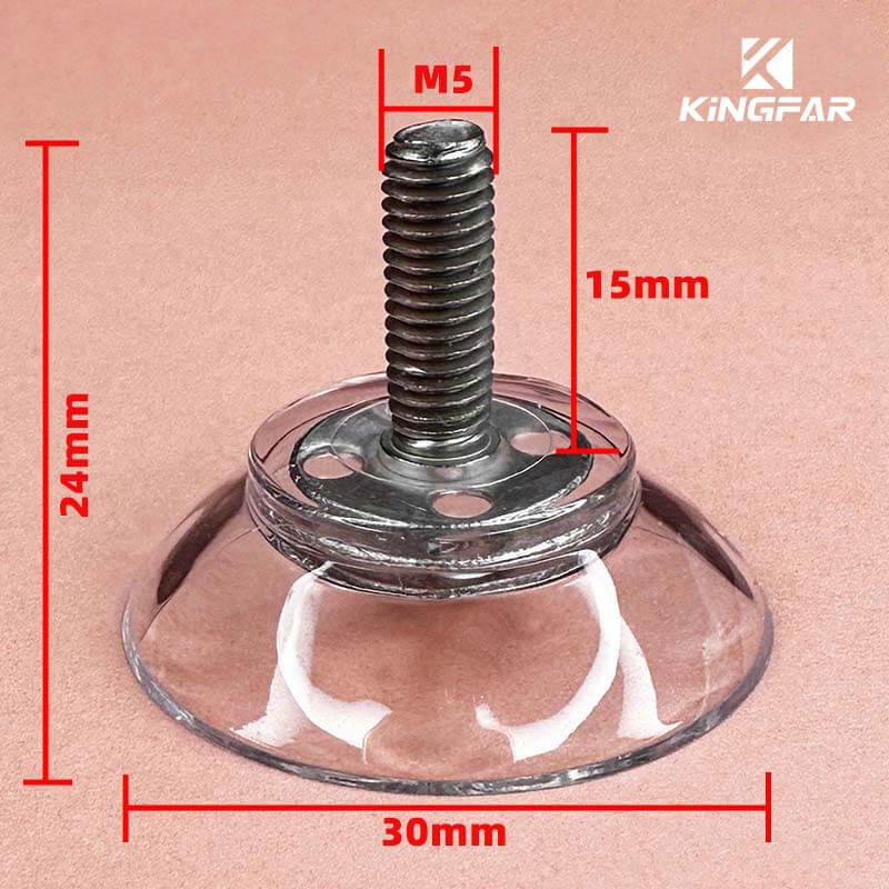 M5x15 screw in suction cup 30mm