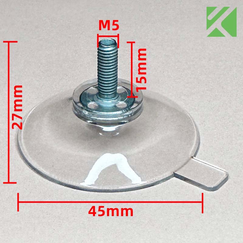 M5x15 screw in suction cup 45mm