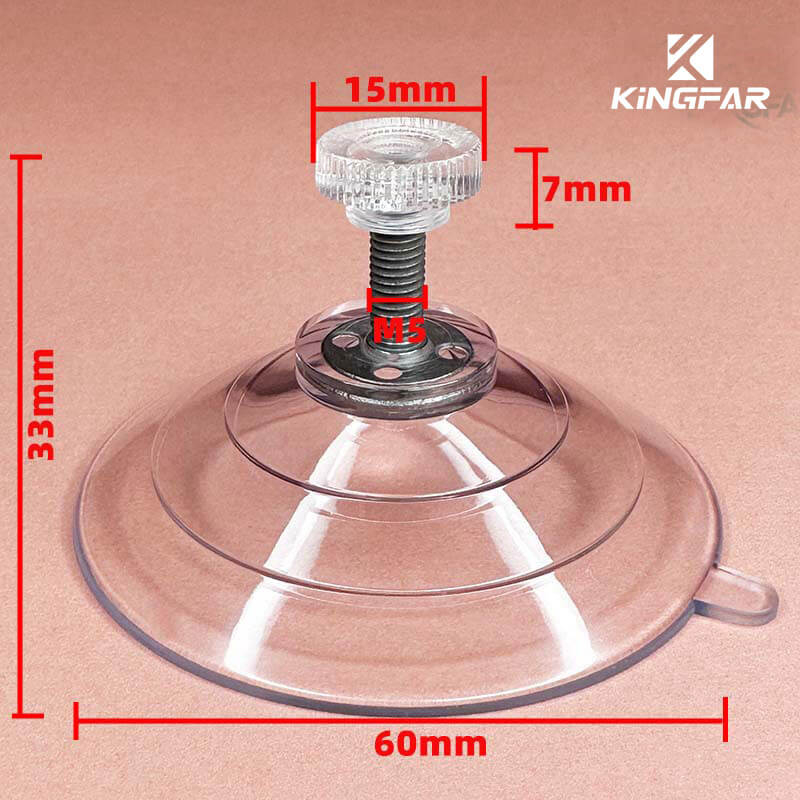M5x15 screw-in suction cup with nut 60mm