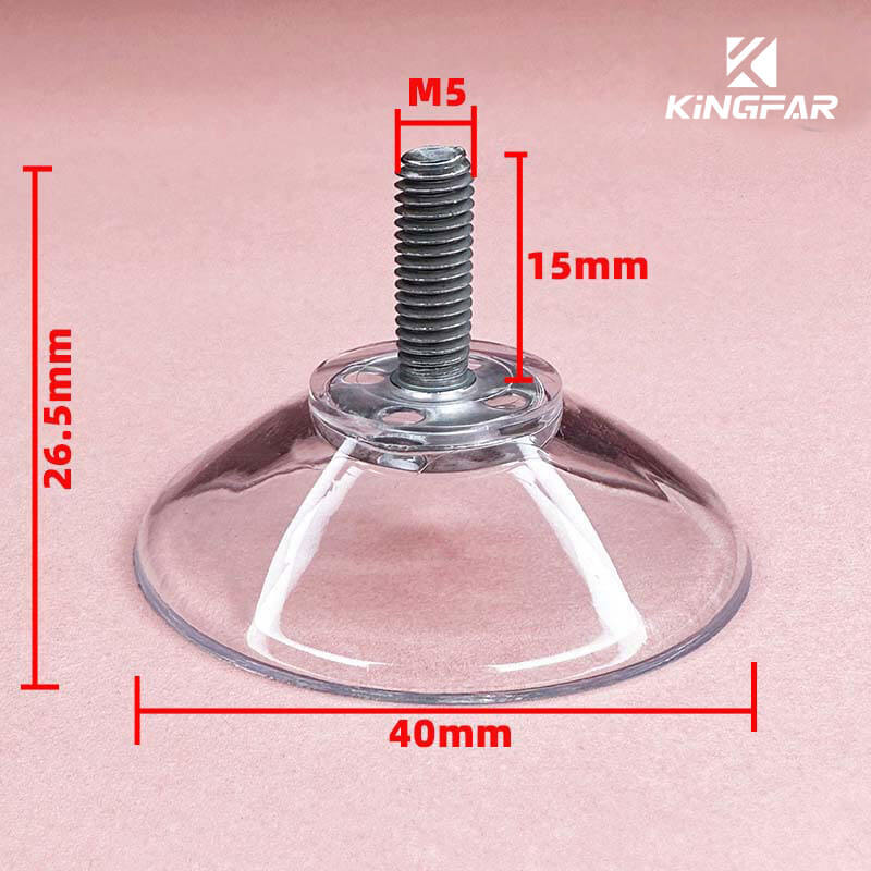M5x15 screw on suction cup 40mm