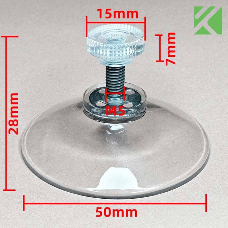 M5x15 suction cup with screw 50mm