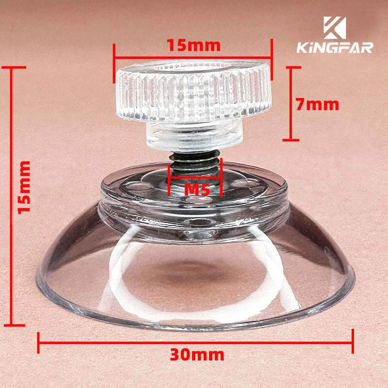 M5x6 screw in suction cup with nut 30mm