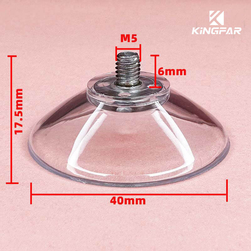 M5x6 screw on suction cup 40mm