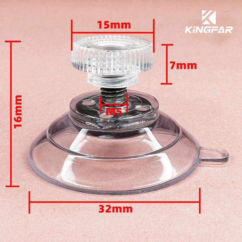 M5x6 screw suction cup with nut 32mm