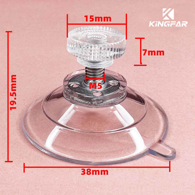 M5x8 screw suction cup with nut 38mm