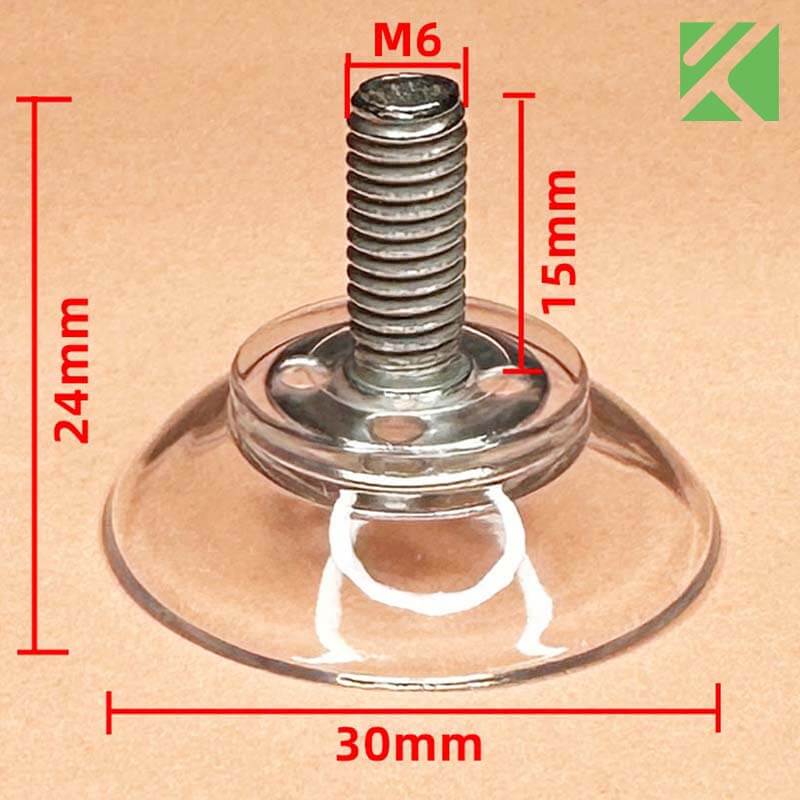 M6x15 screw in suction cup 30mm