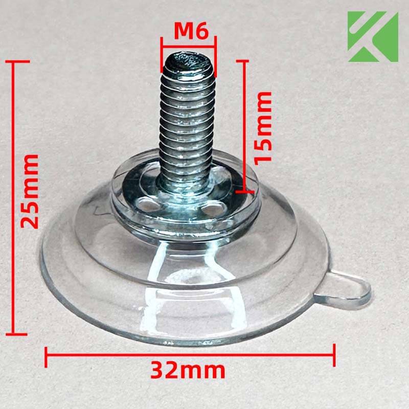 M6x15 screw suction cup 32mm