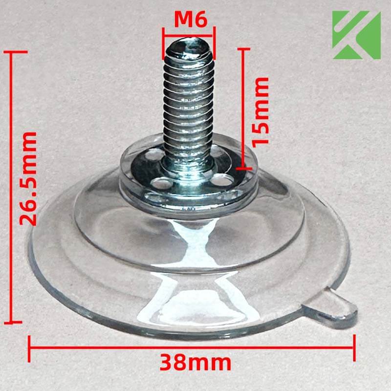 M6x15 screw suction cup 38mm