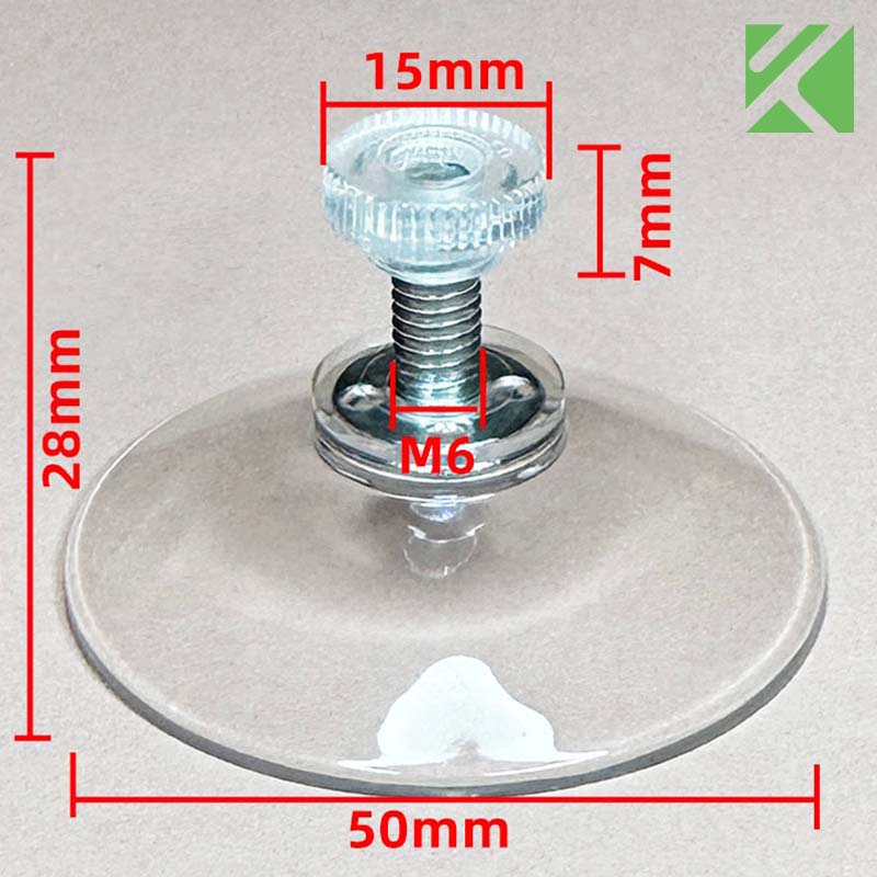 M6x15 suction cup with screw 50mm