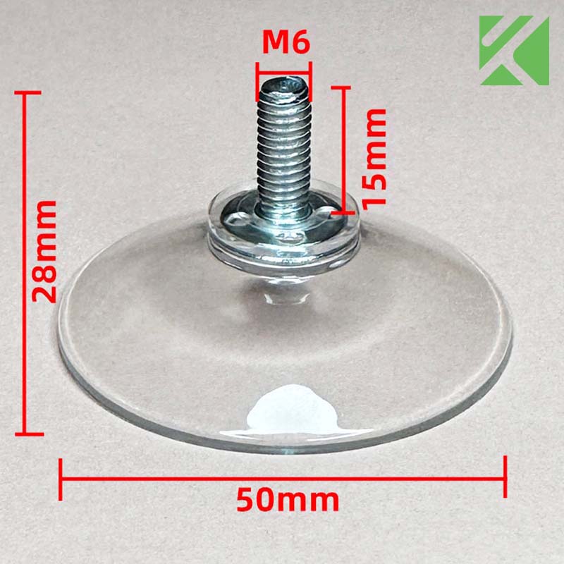 M6x15 suction cup with screws 50mm