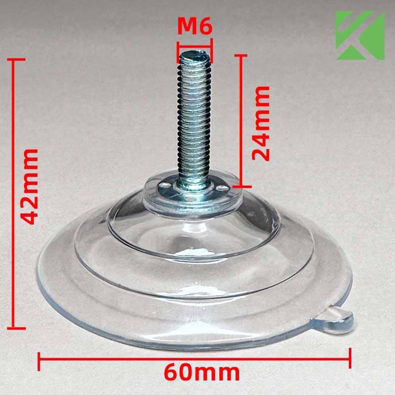 M6x24 screw-in suction cup 60mm