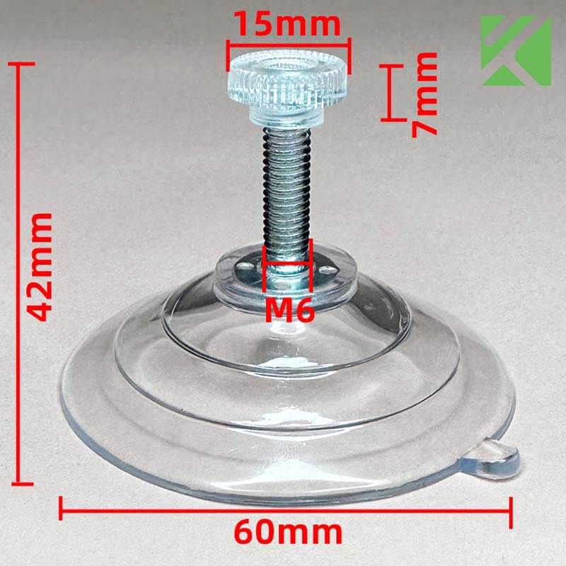 M6x24 screw-in suction cup with nut 60mm