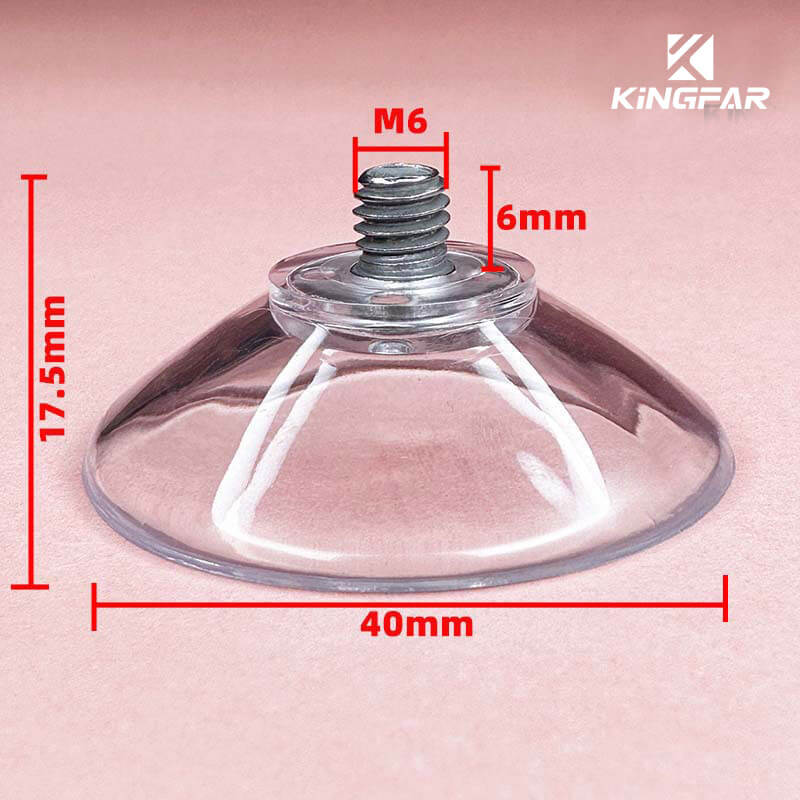M6x6 screw on suction cup 40mm