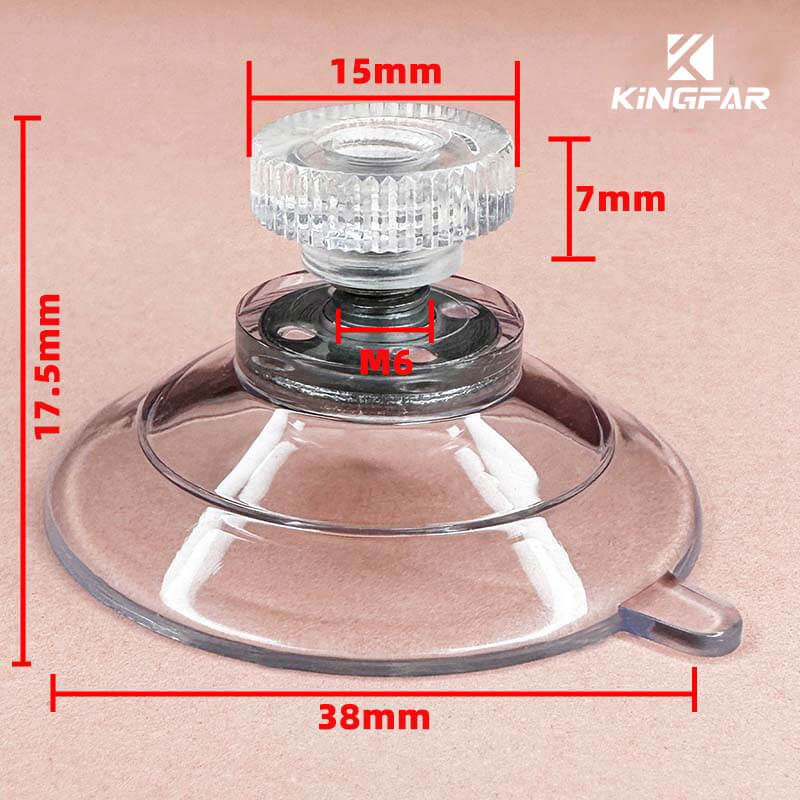 M6x6 screw suction cup with nut 38mm