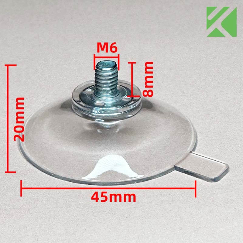 M6x8 screw in suction cup 45mm