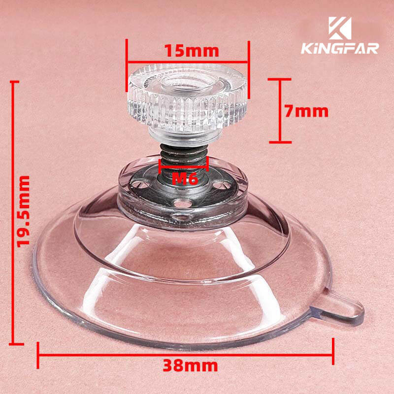 M6x8 screw suction cup with nut 38mm