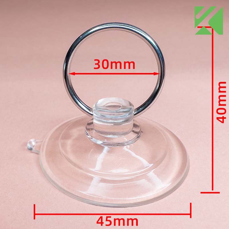 Suction Cup with 30mm Keyring. 45mm Suction Cups
