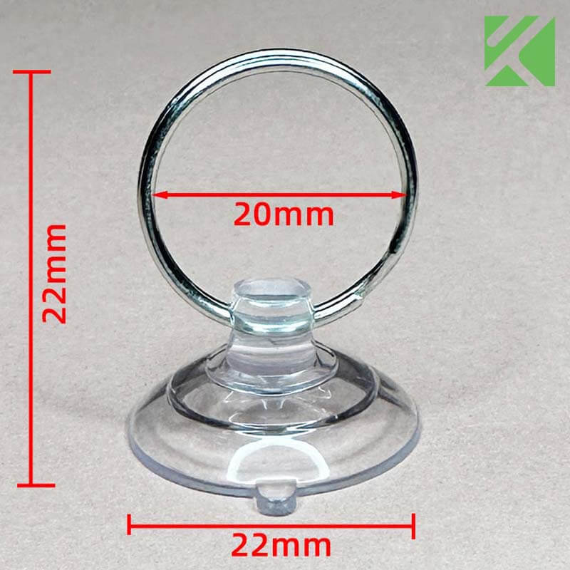 Suction Cup with Keyring. 22mm Suction Cups