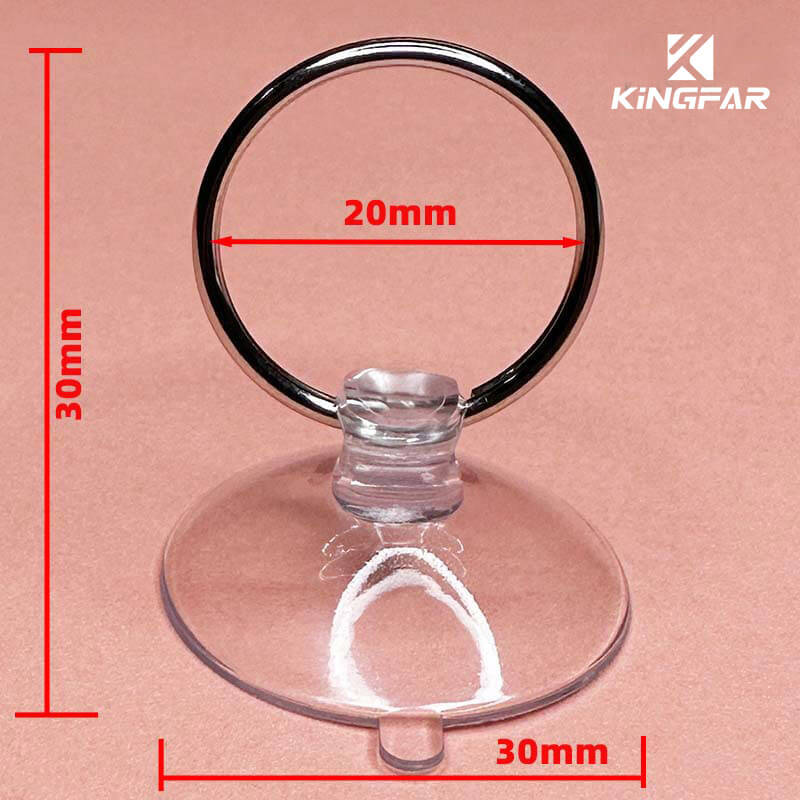Suction Cup with Keyring. 30mm Suction Cups
