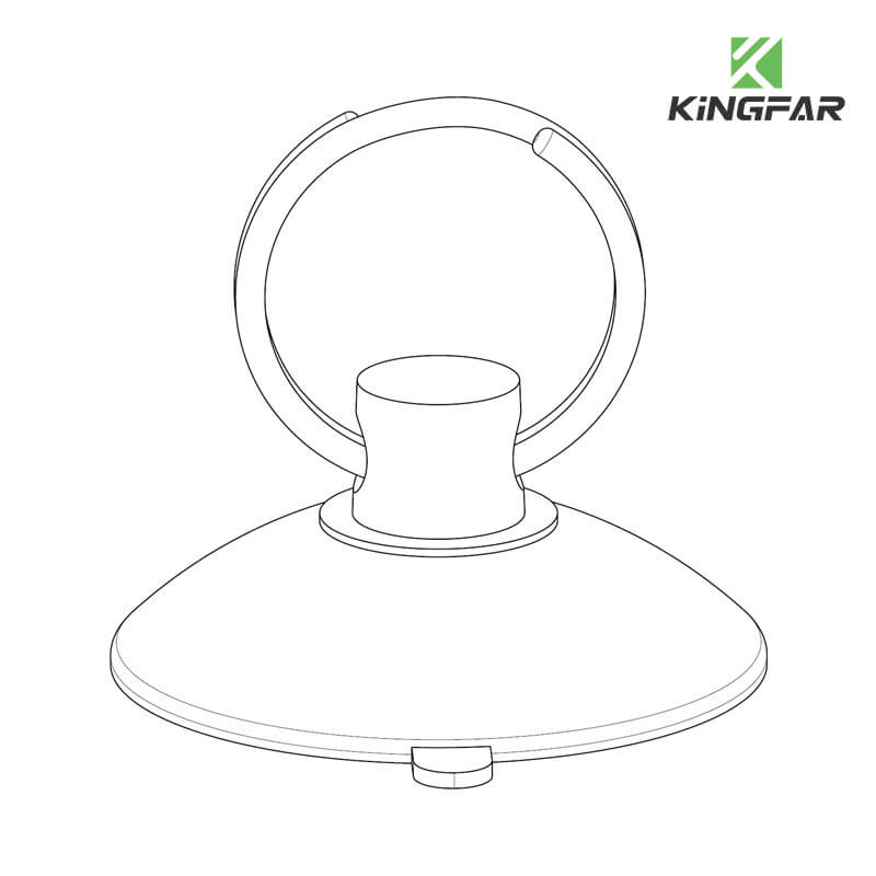 Suction Cup with Keyring. 40mm Suction Cup