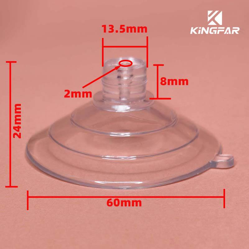 Suction cups with top pilot hole 60mm