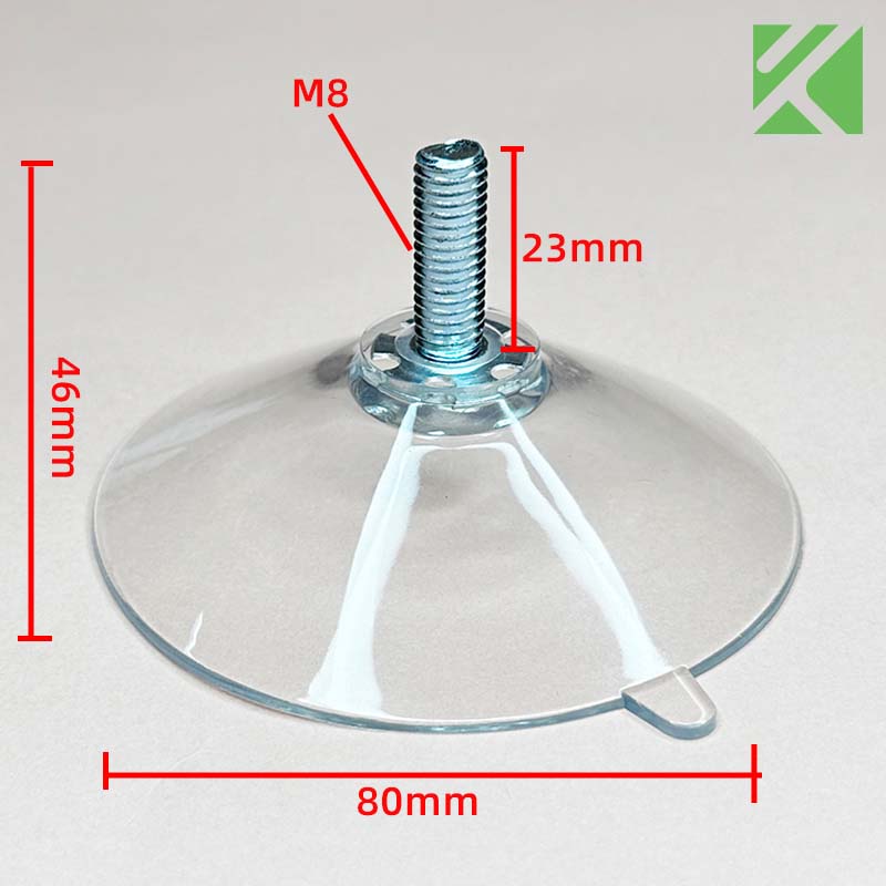 80mm suction cups with screw M8x23